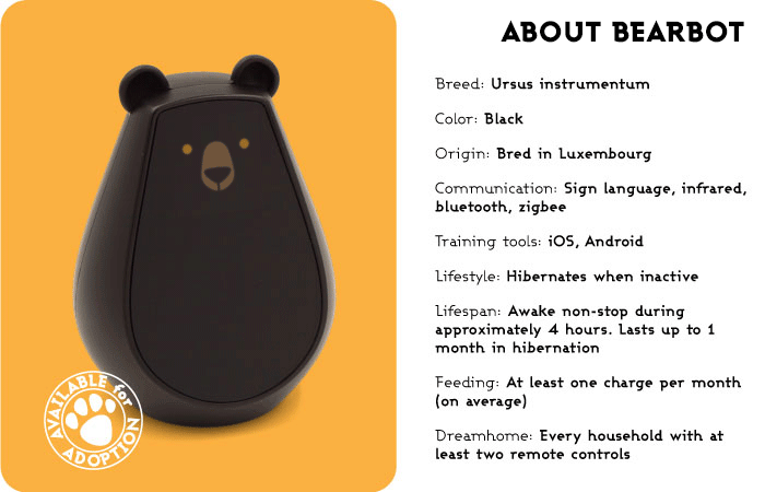 小心熊出没！Bearbot超疗愈熊造型万能遥控器